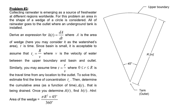 Problem# 3 : Collecting rainwater is emerging as