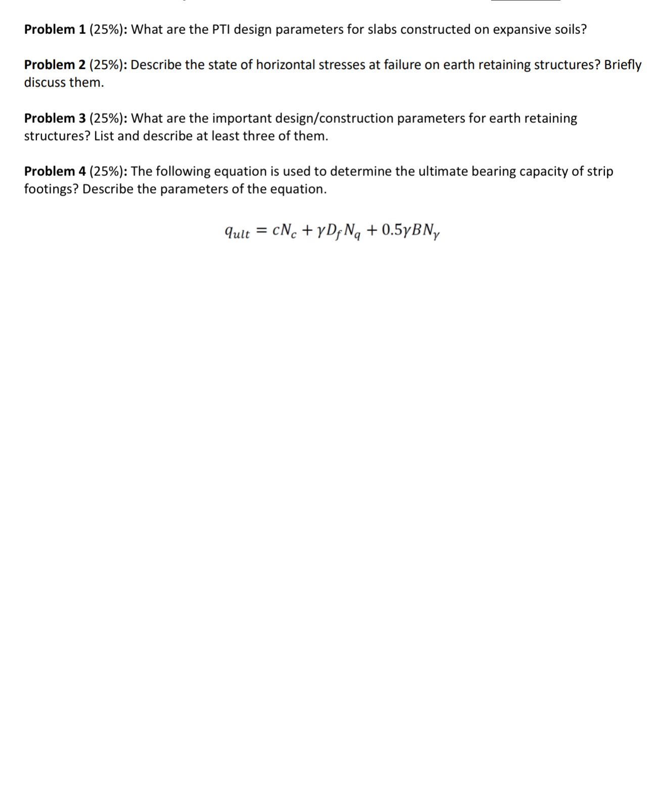 Problem 1 ( 2 5 % ) : What are the PTI design