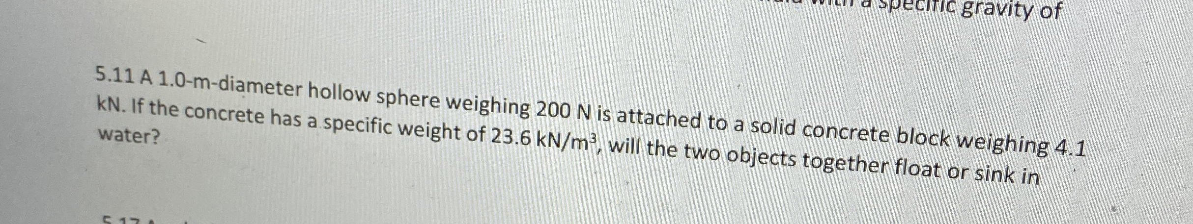 5 . 1 1 A 1 . 0 - m - diameter hollow sphere