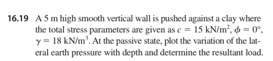 1 6 . 1 9 A 5 m high smooth vertical wall is