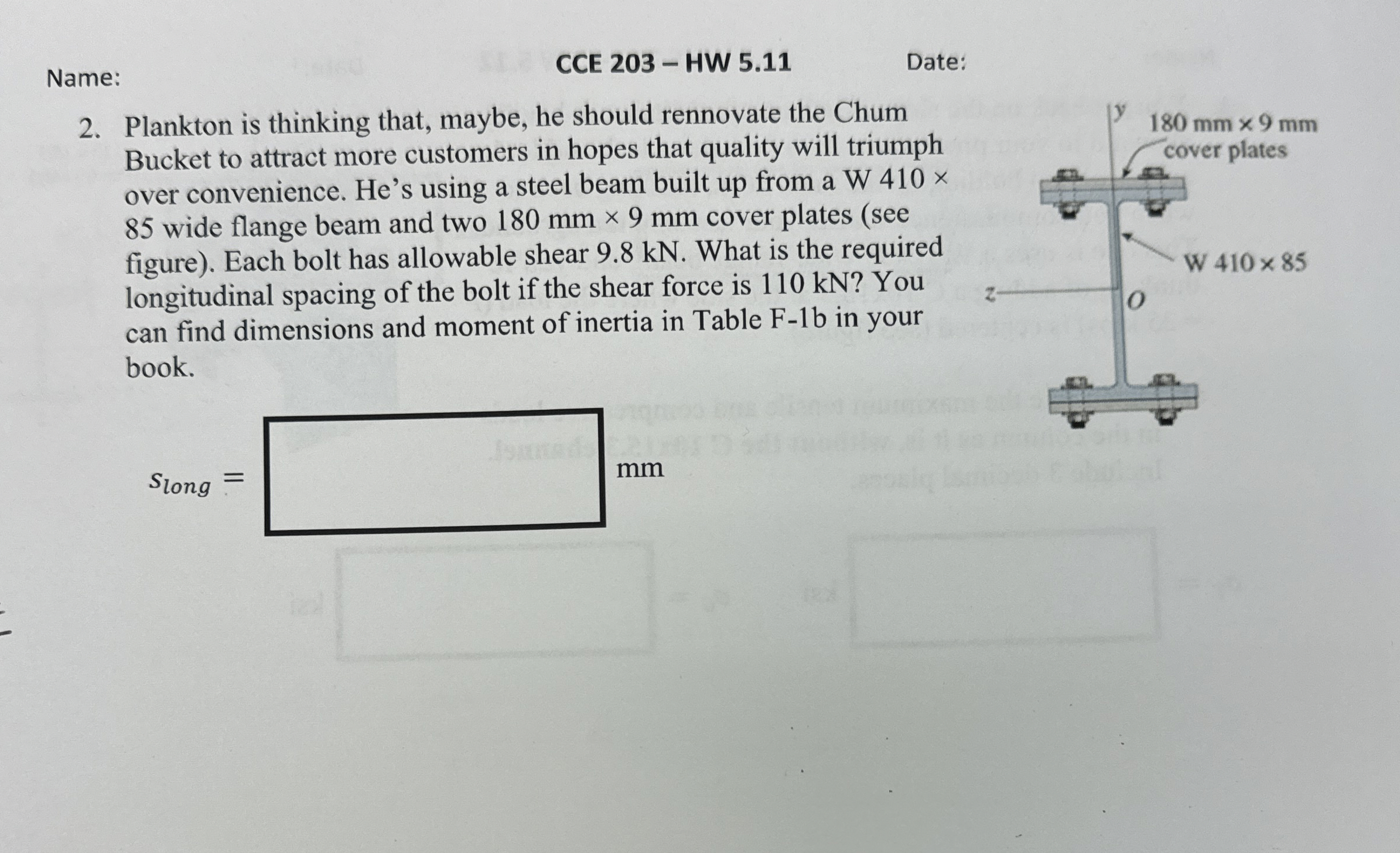 Name: CCE 2 0 3 - HW 5 . 1 1 Date: 2 . Plankton