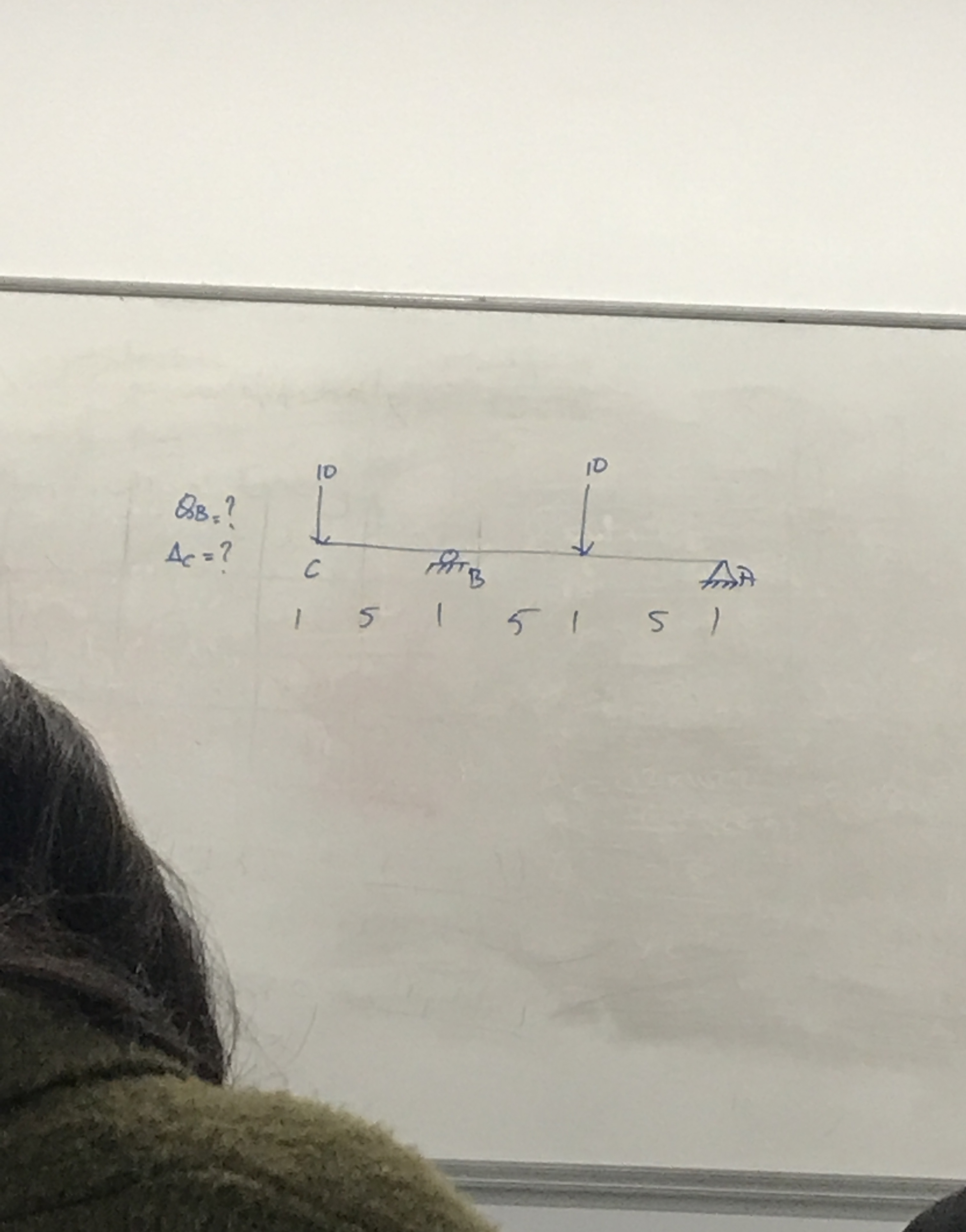 Angle at c and deflection at B