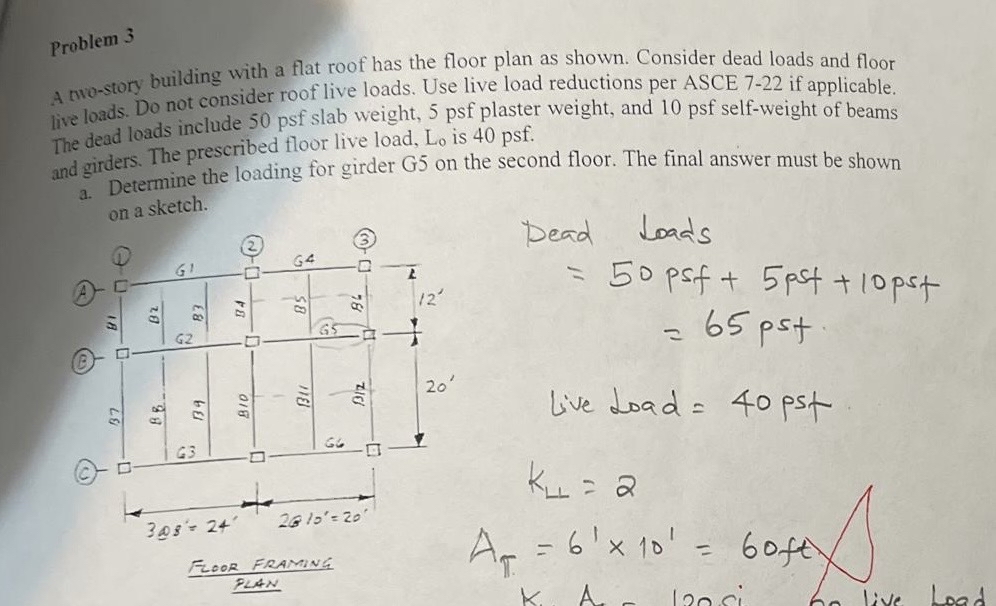 Problem 3 A two - story building with a flat roof