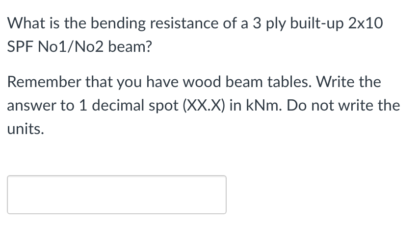 What is the bending resistance of a 3 ply built -