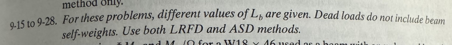 9 . 1 5 to 9 - 2 8 . For these problems,