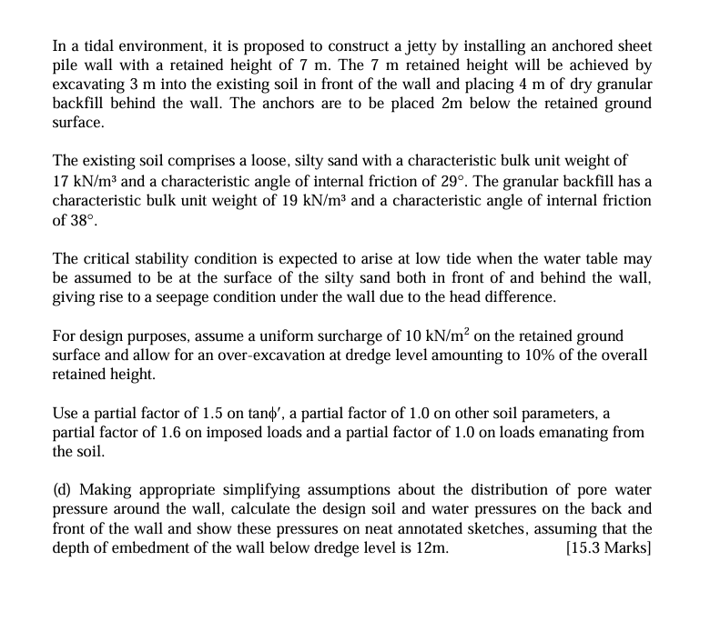 In a tidal environment, it is proposed to