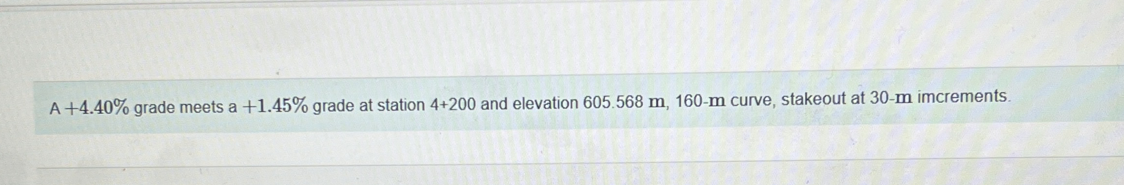 A + 4 . 4 0 % grade meets a + 1 . 4 5 % grade at
