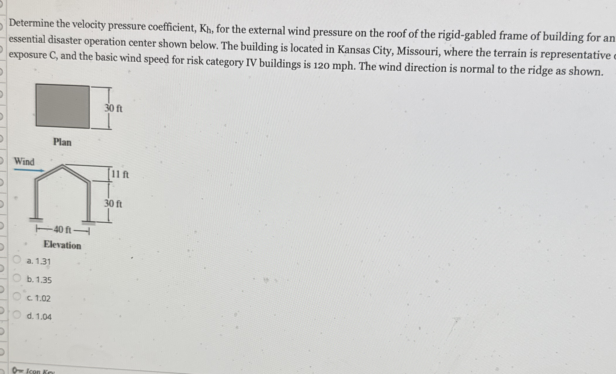 Determine the velocity pressure coefficient, K h
