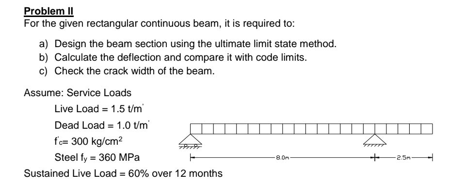 Problem II For the given rectangular continuous