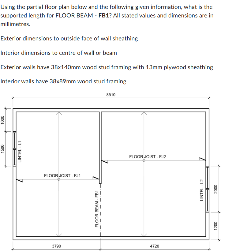 Using the partial floor plan below and the