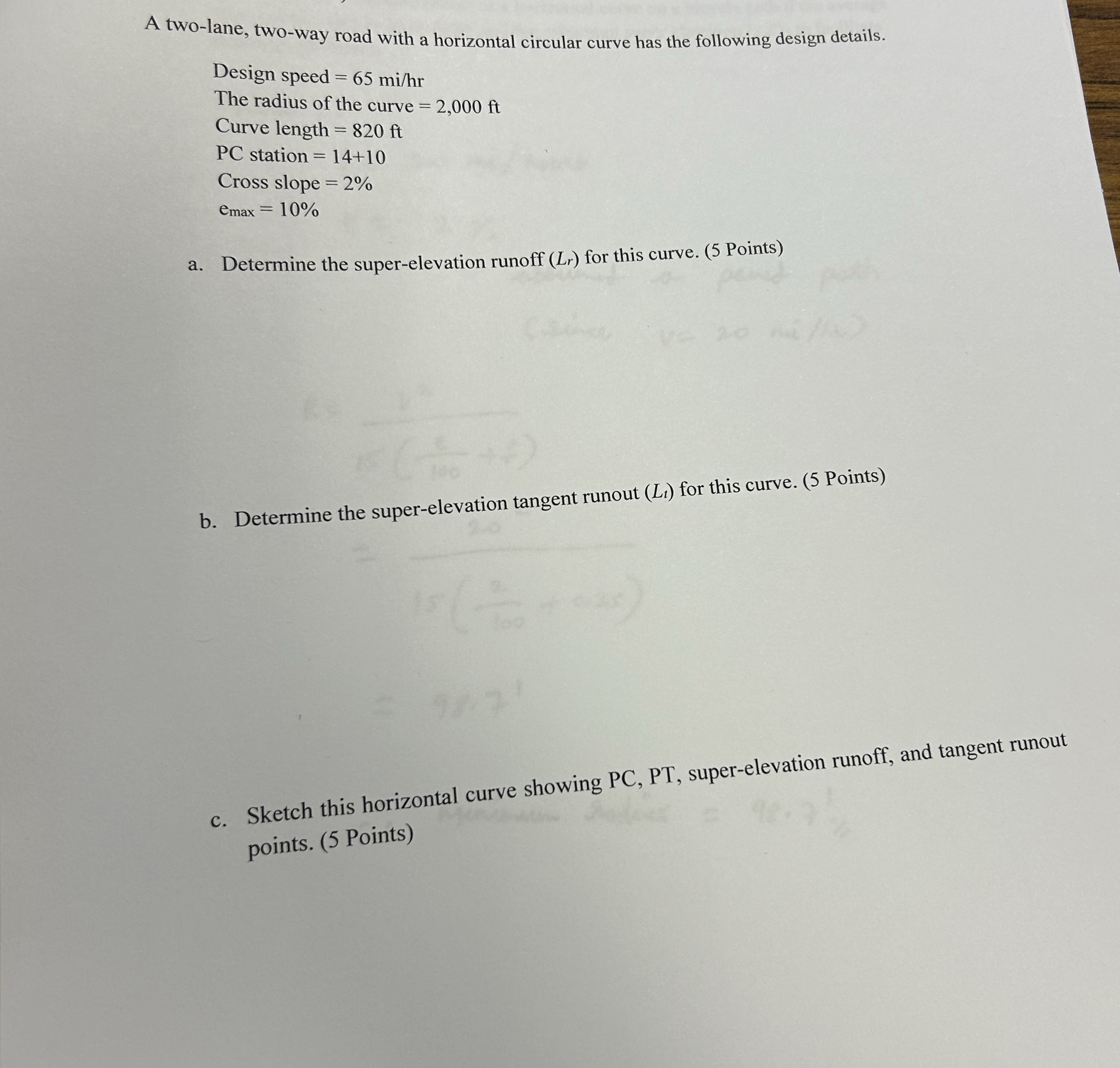 A two - lane, two - way road with a horizontal