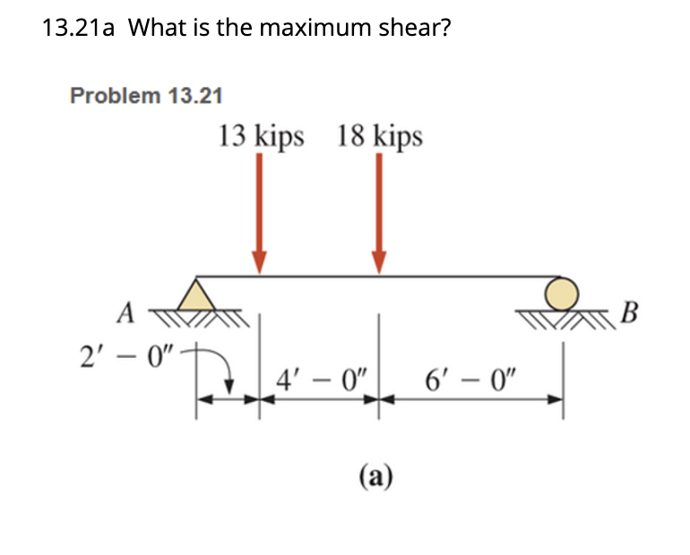 1 3 . 2 1 a What is the maximum moment? what is