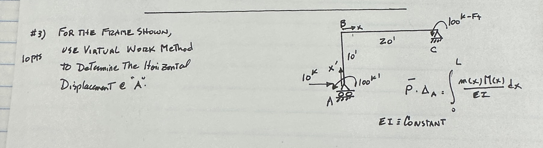 # 3 ) FOR THE FRAME Shown, 1 0 1 ts USE VIrTUAL
