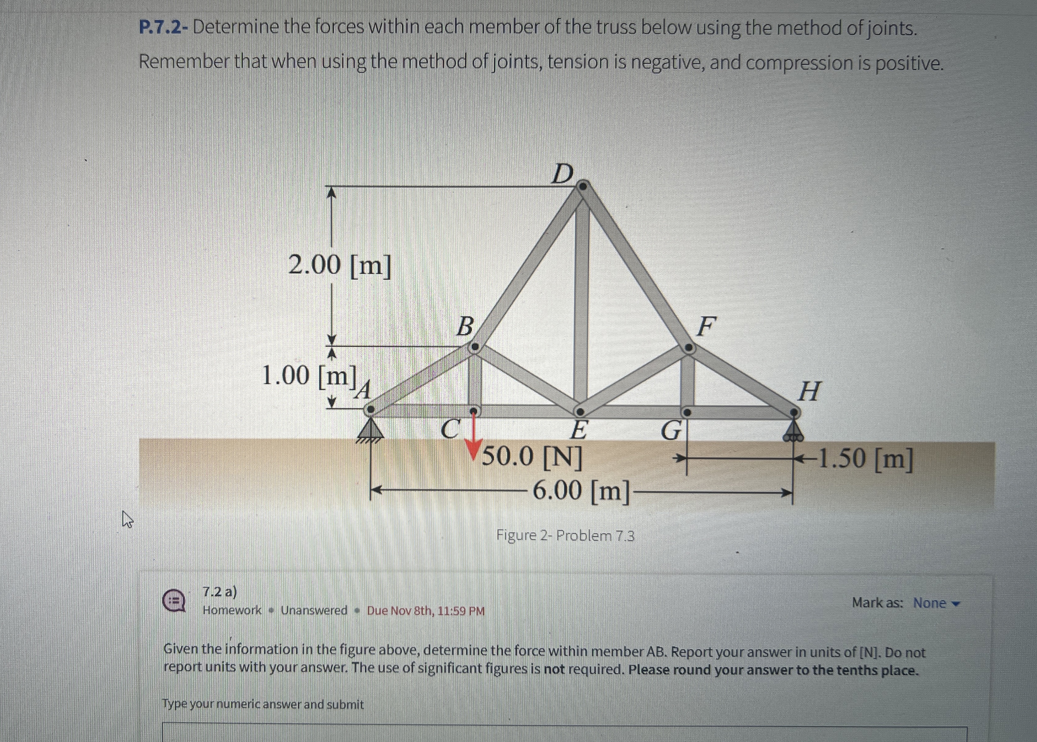 P . 7 . 2 - Determine the forces within each