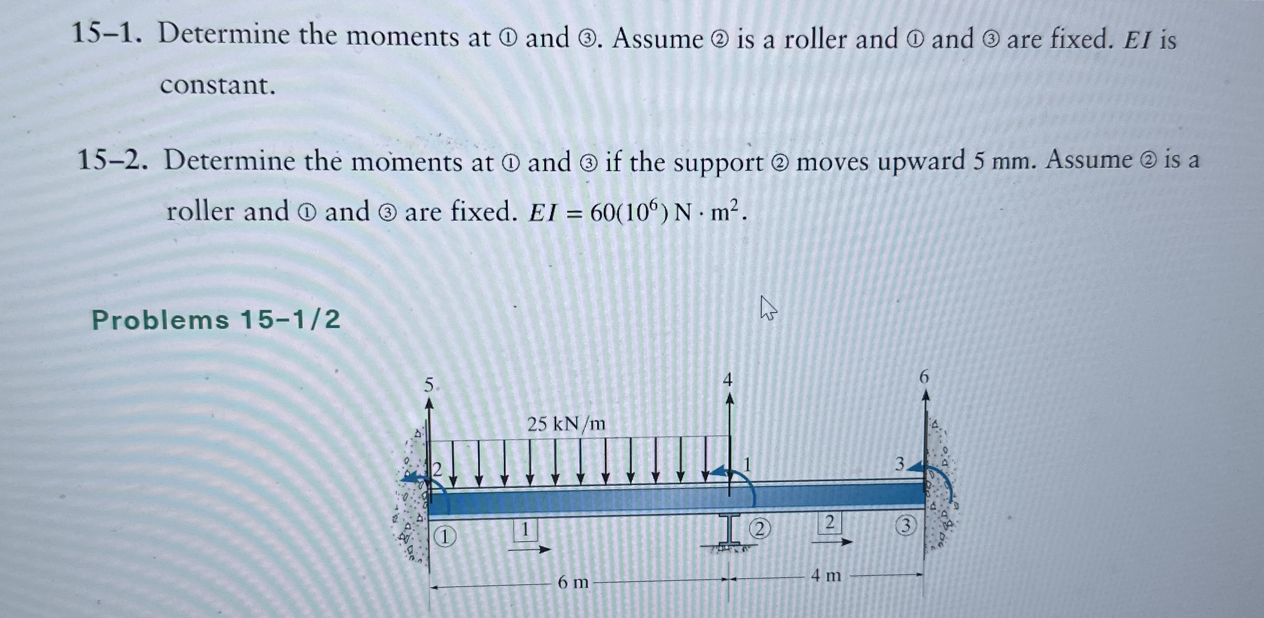 1 5 - 1 . Assume ( 2 ) is a roller and ( 1 ) and
