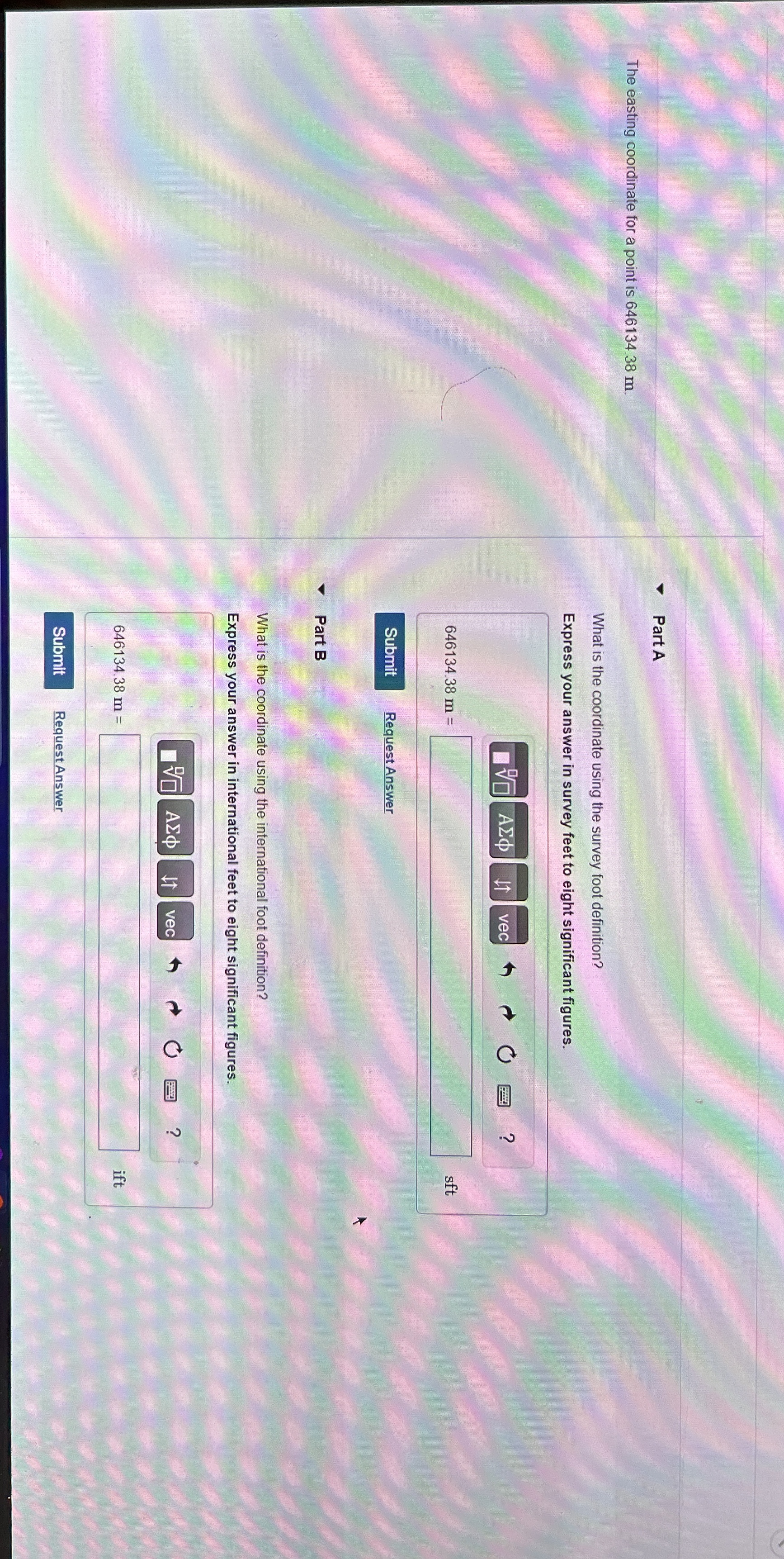 The easting coordinate for a point is 6 4 6 1 3 4