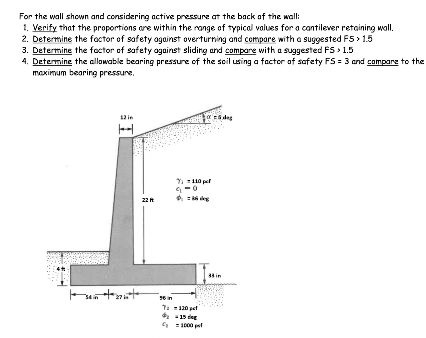 Need help with this Geotech problem. Show all