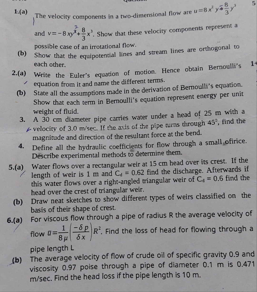 1 . ( a ) 1 T h e v e l o c i t y c o m p o n e n
