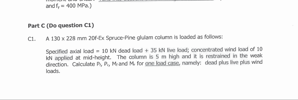 and { :f _ ( y ) = 4 0 0 MPa. ) Part C ( Do