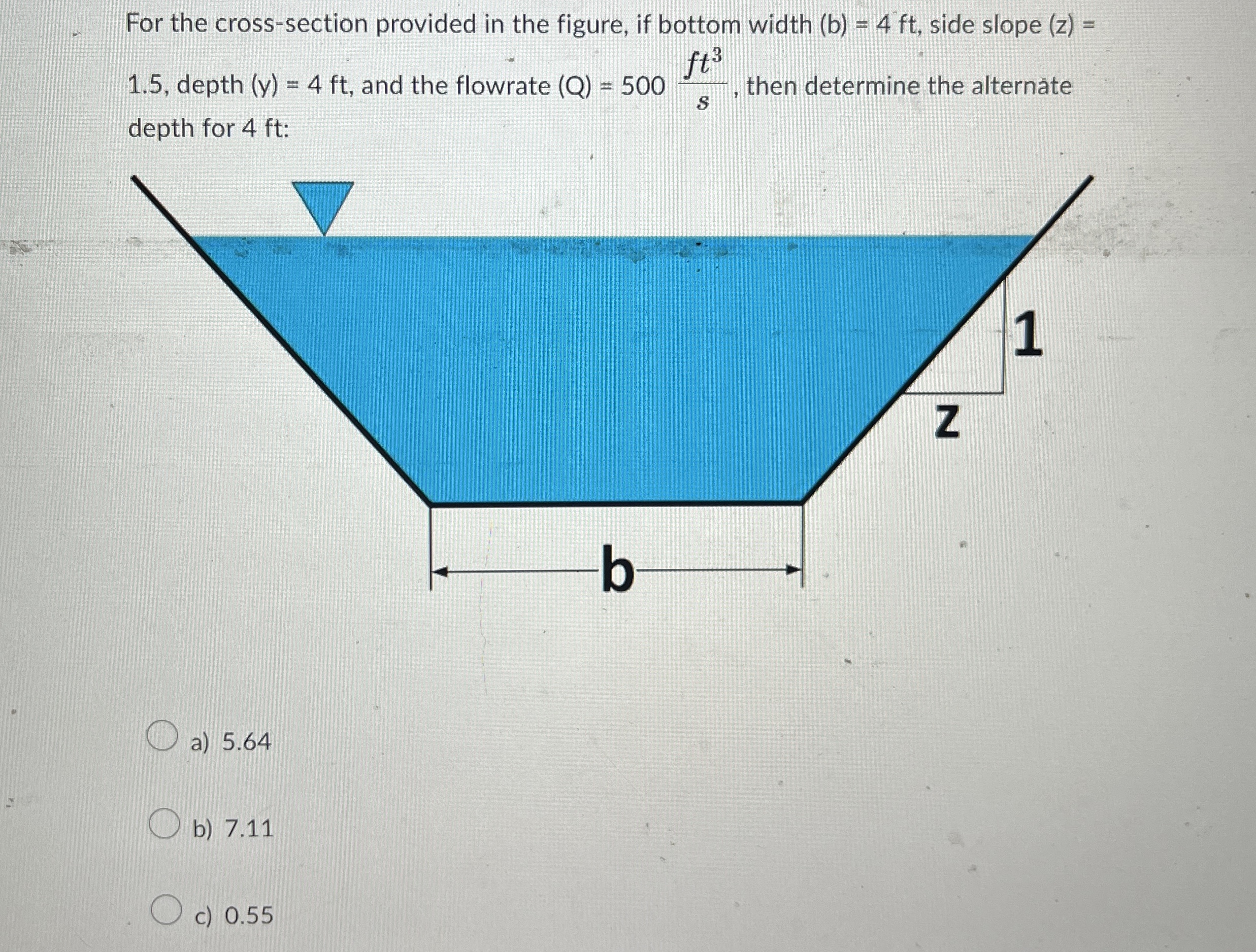 For the cross - section provided in the figure,