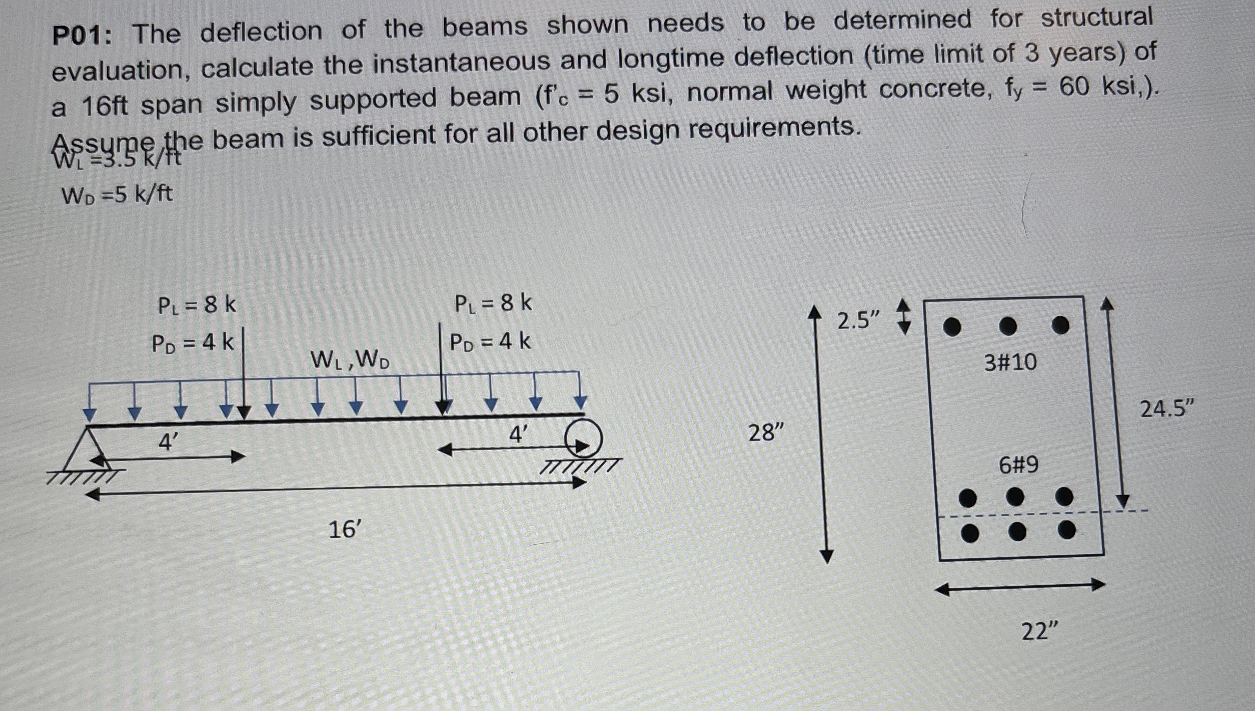 P 0 1 : The deflection of the beams shown needs