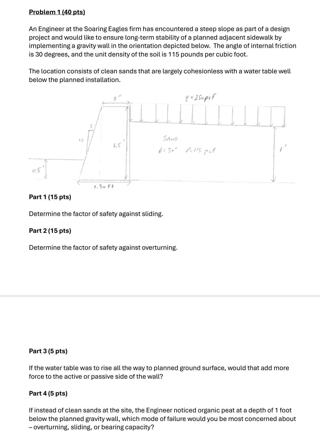 Problem 1 ( 4 0 pts ) An Engineer at the Soaring
