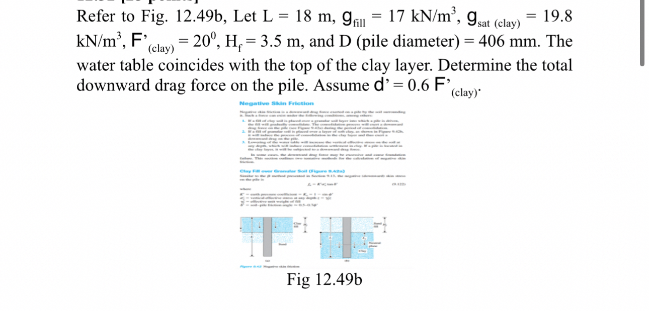 Refer to Fig. 1 2 . 4 9 b , Let L = 1 8 m , g f i