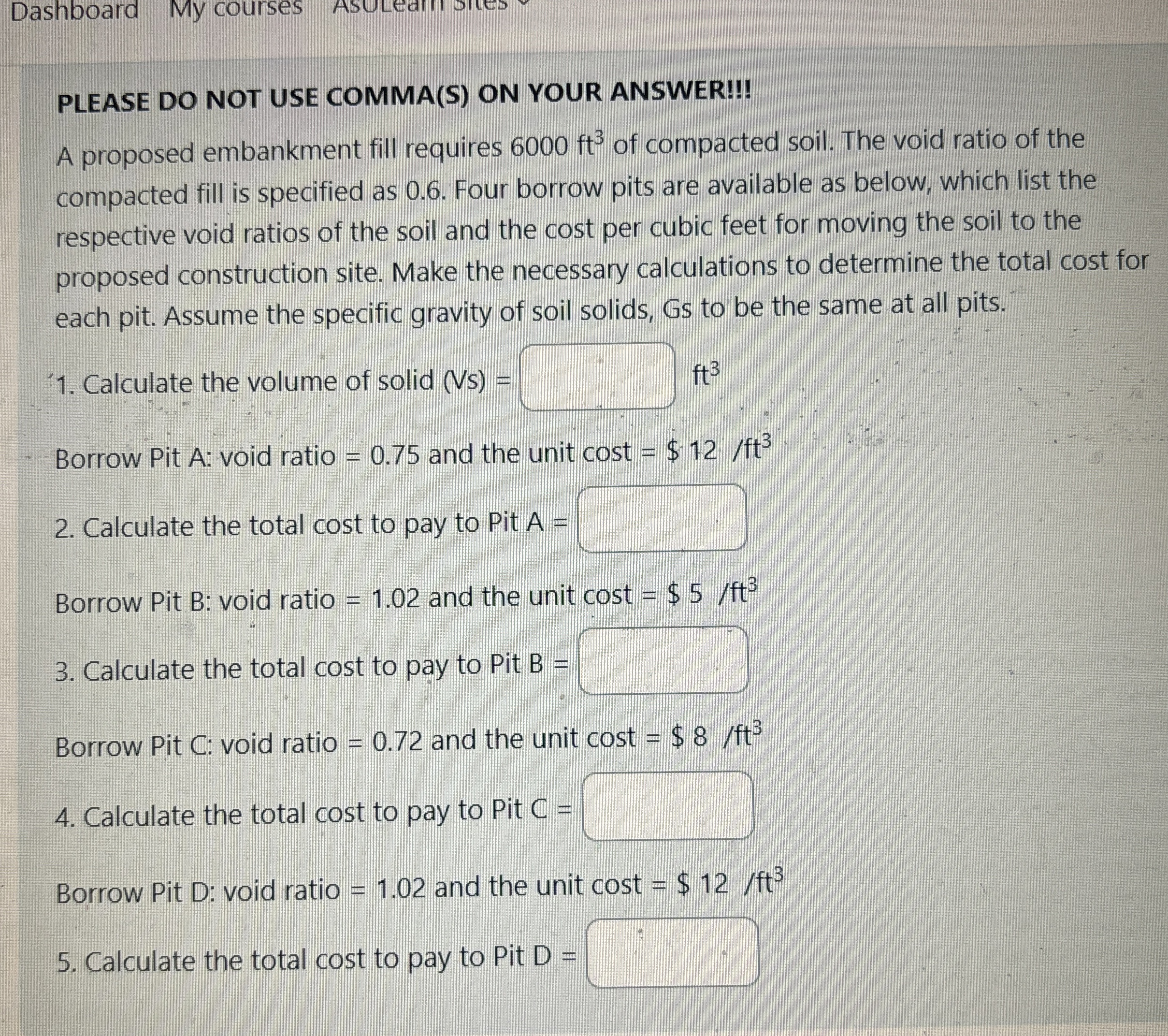 PLEASE DO NOT USE COMMA ( S ) ON YOUR ANSWER!!! A