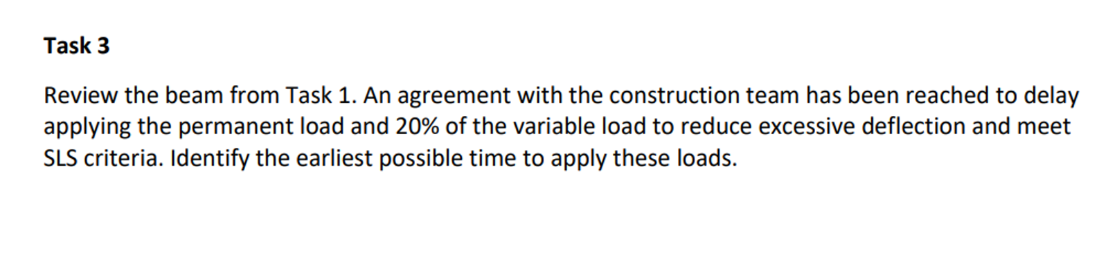 Task 3 Review the beam from Task 1 . An agreement