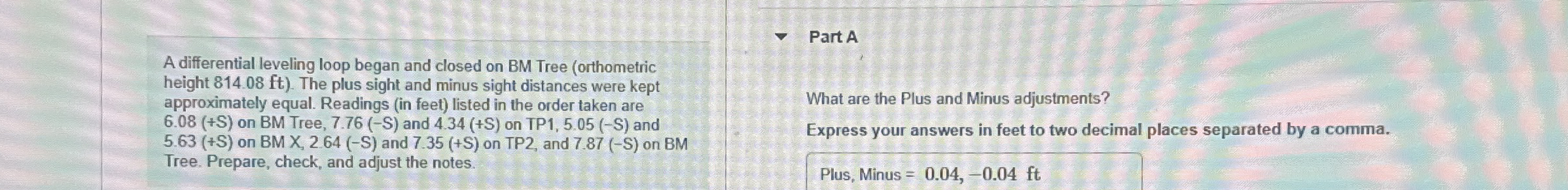 A differential leveling loop began and closed on