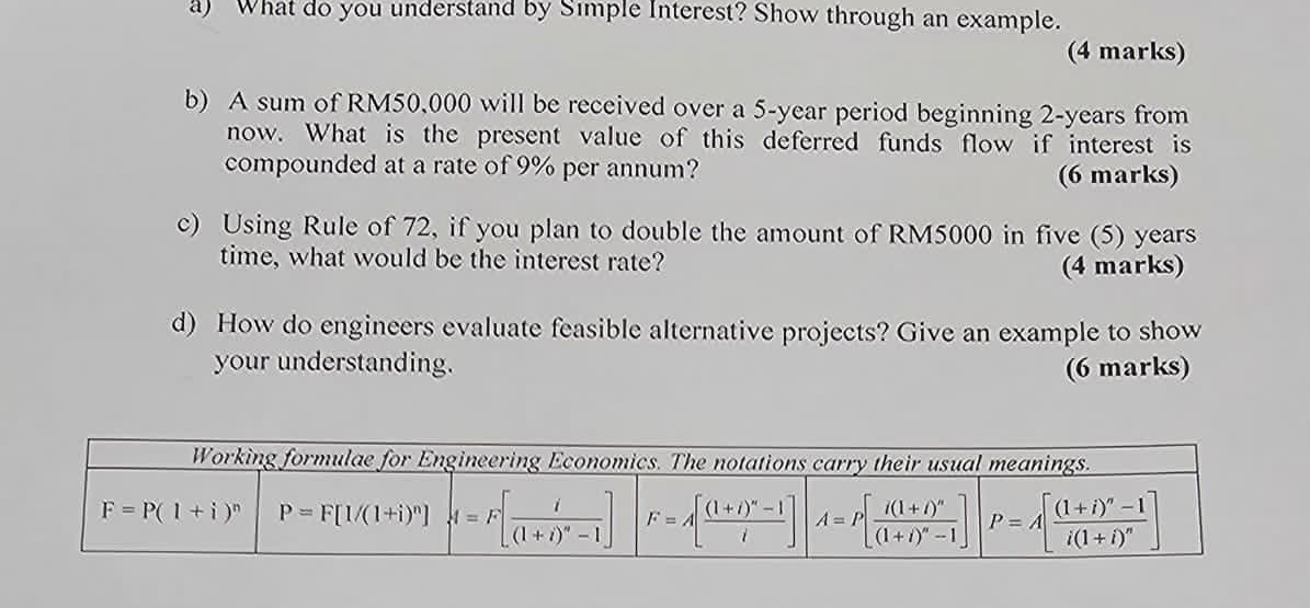 a ) What do you understand by Simple Interest?