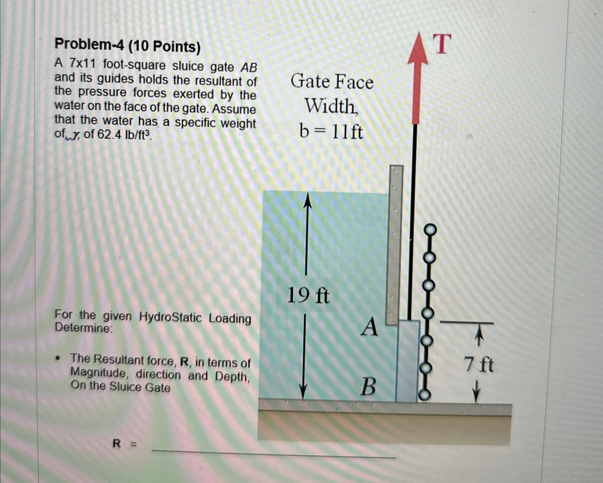 Problem - 4 ( 1 0 Points ) A 7 1 1 foot - square