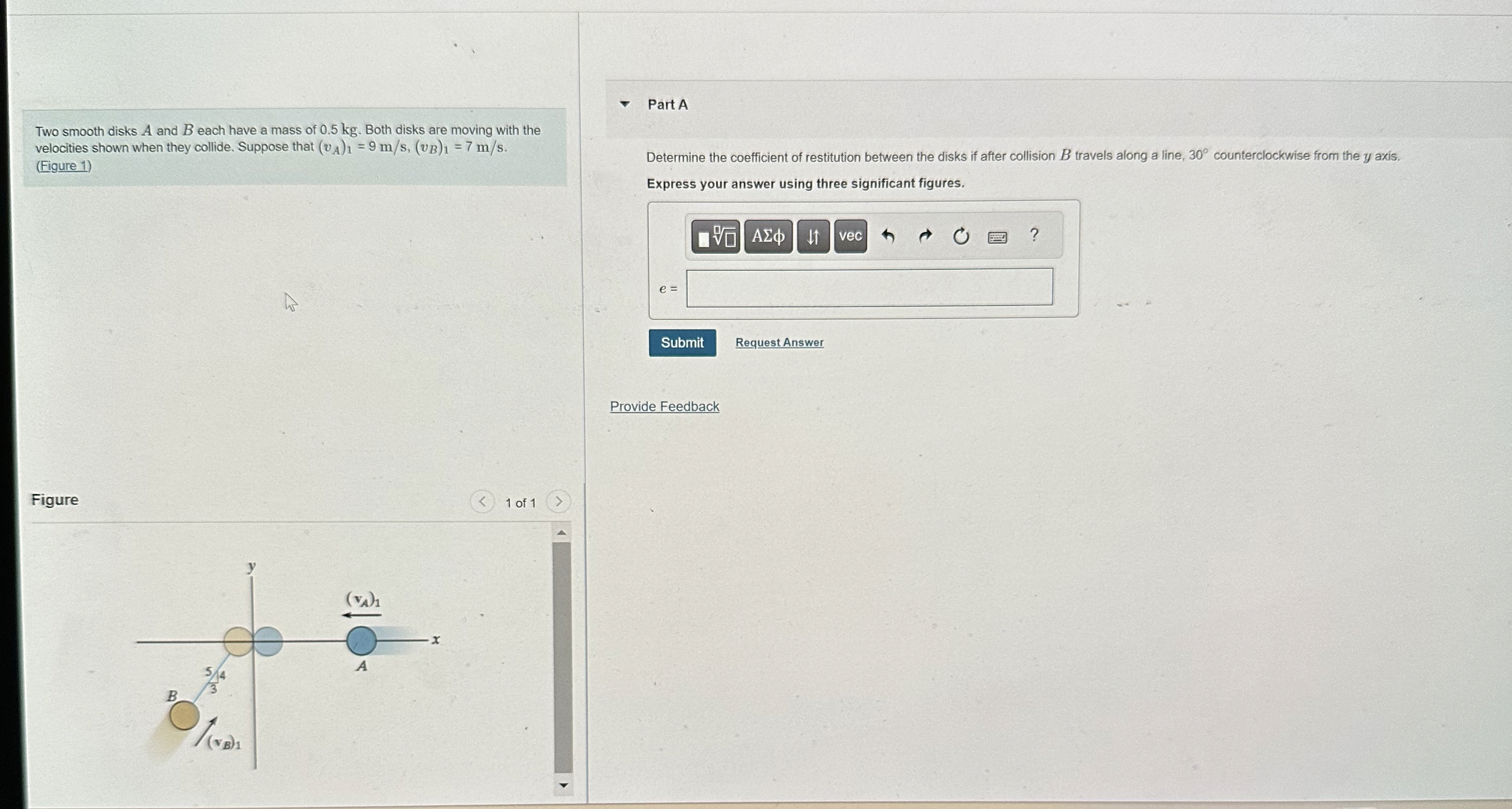 Two smooth disks A and B each have a mass of 0 .
