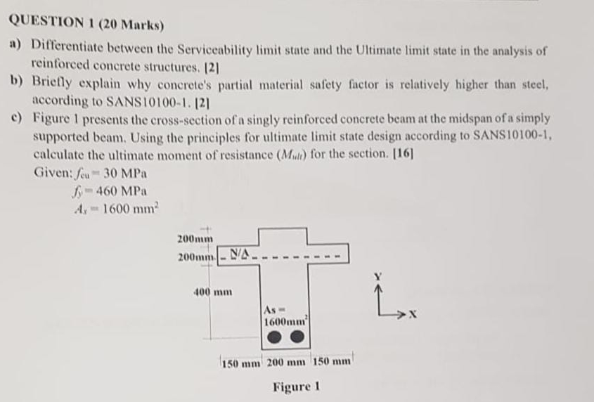 QUESTION 1 ( 2 0 Marks ) a ) Differentiate