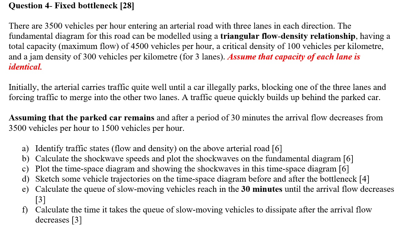 Question 4 - Fixed bottleneck [ 2 8 ] There are 3