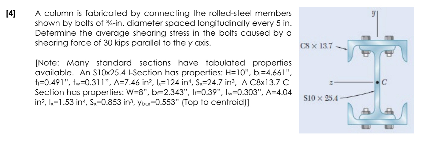 [ 4 ] A column is fabricated by connecting the