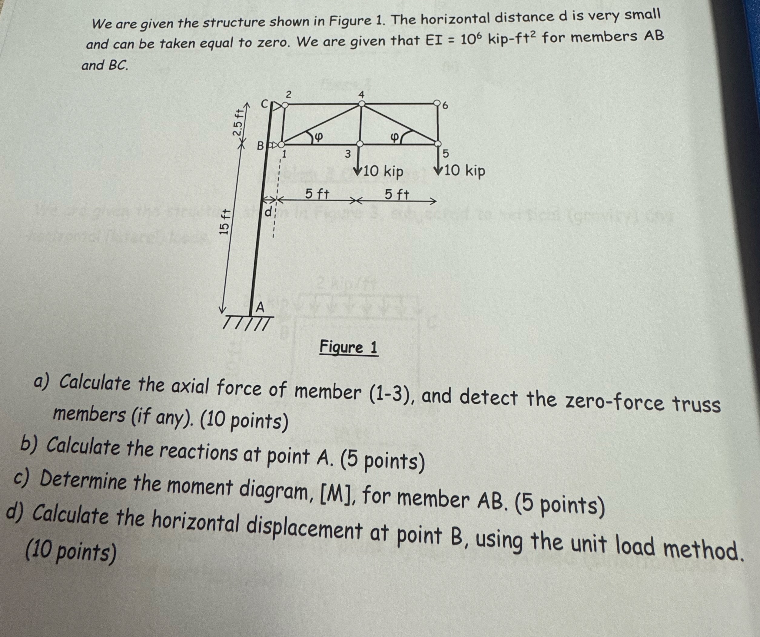 We are given the structure shown in Figure 1 .