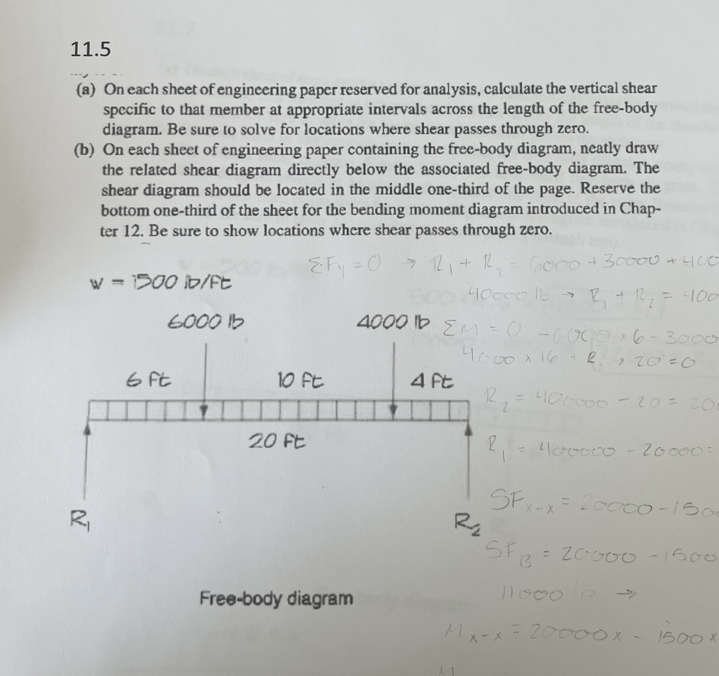 1 1 . 5 ( a ) On each sheet of engineering paper