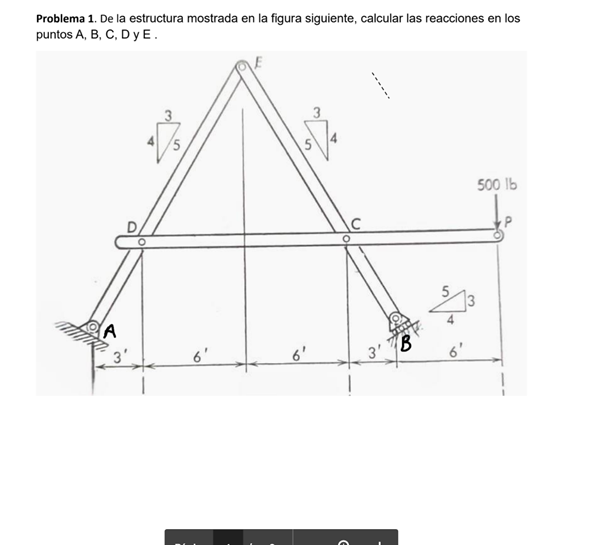 Problem 1 : For the structure shown in the