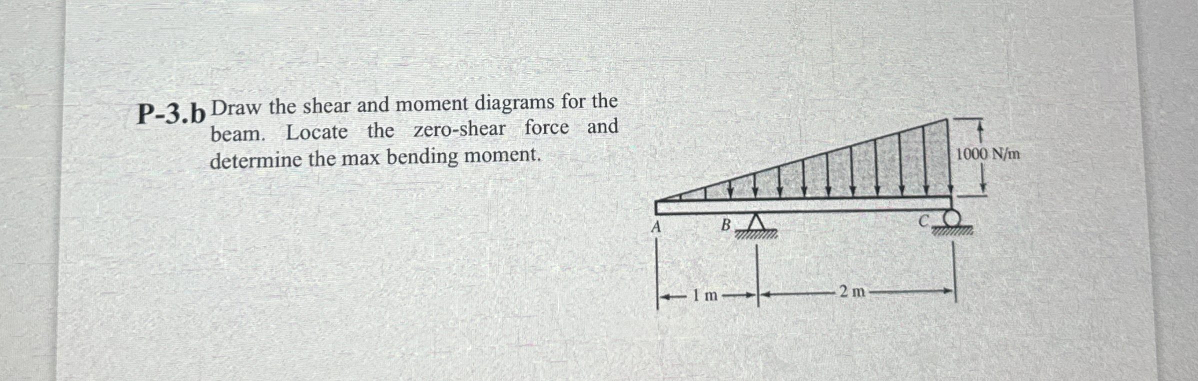 P - 3 . b Draw the shear and moment diagrams for