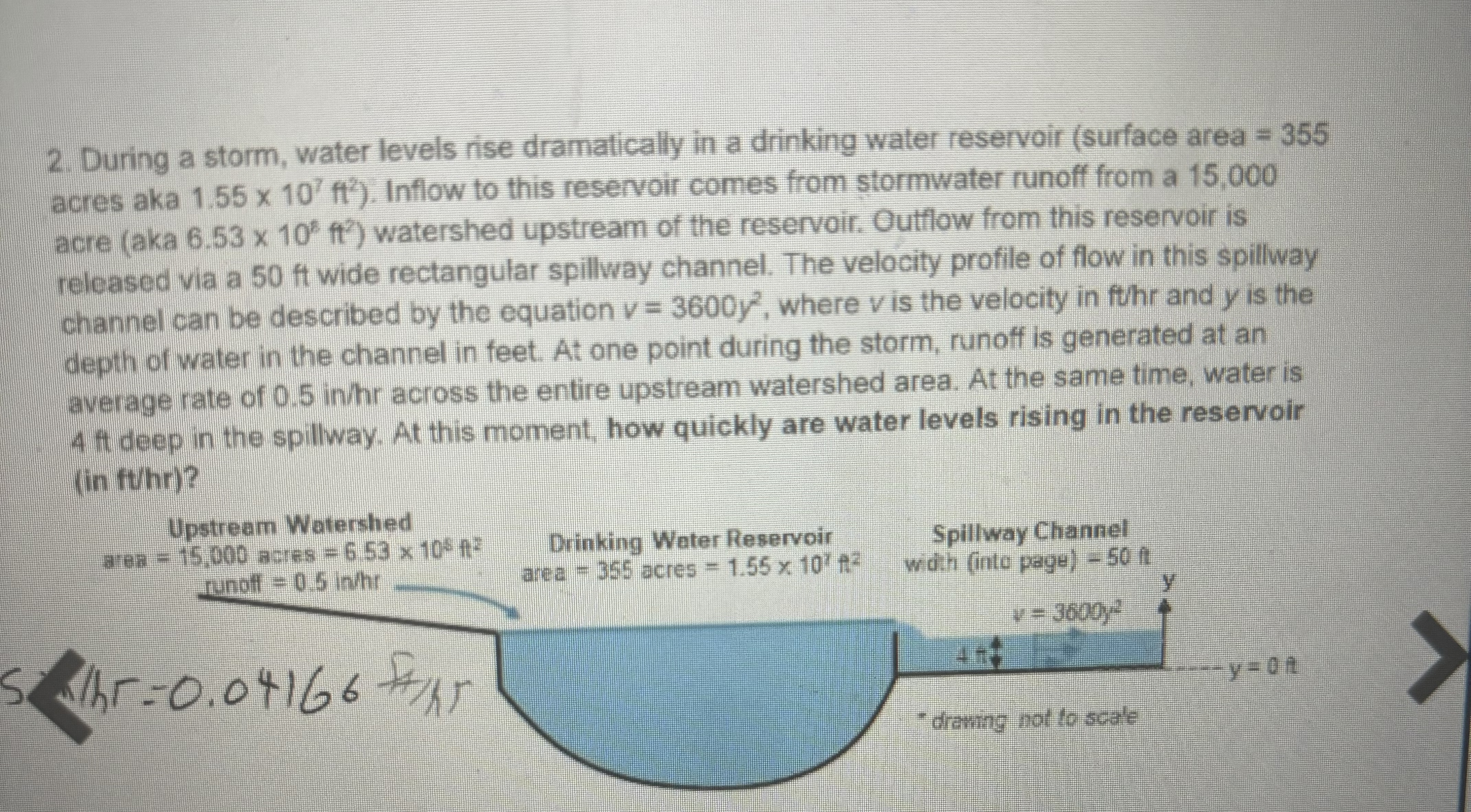 2 . During a storm, water levels rise