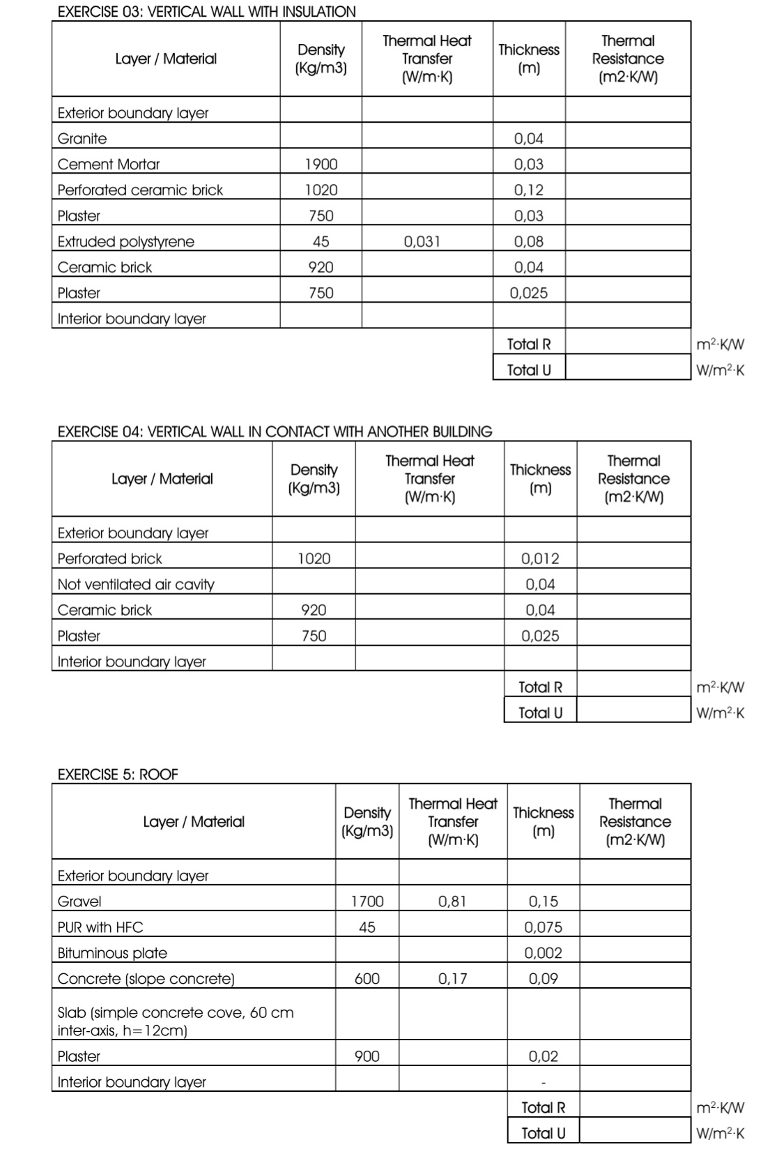 EXERCISE 0 3 : VERTICAL WALL WITH INSULATION \