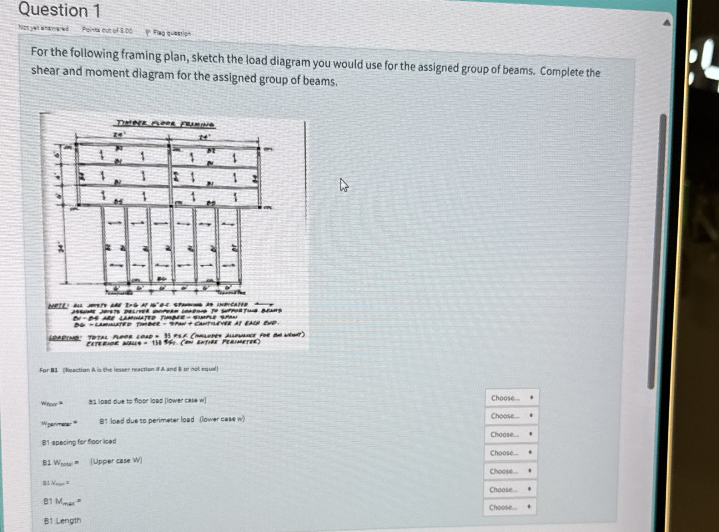 Question 1 Net yet answered Points out ef 5 . 0 0