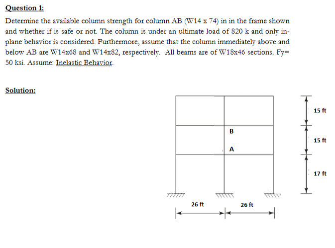 Question 1 : Determine the available column