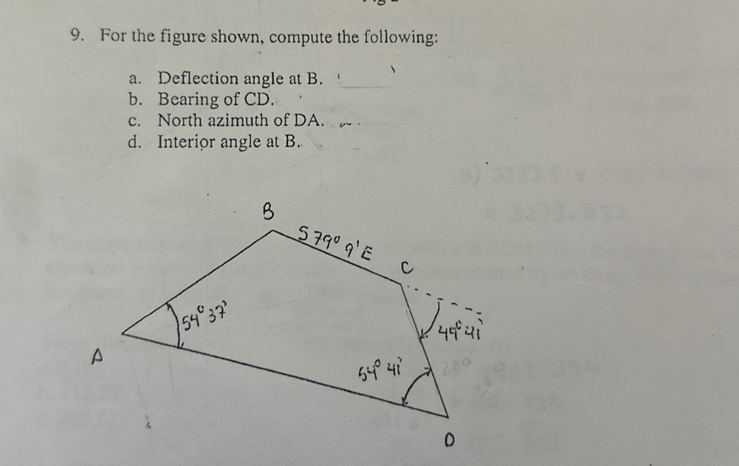 For the figure shown, compute the following: a .