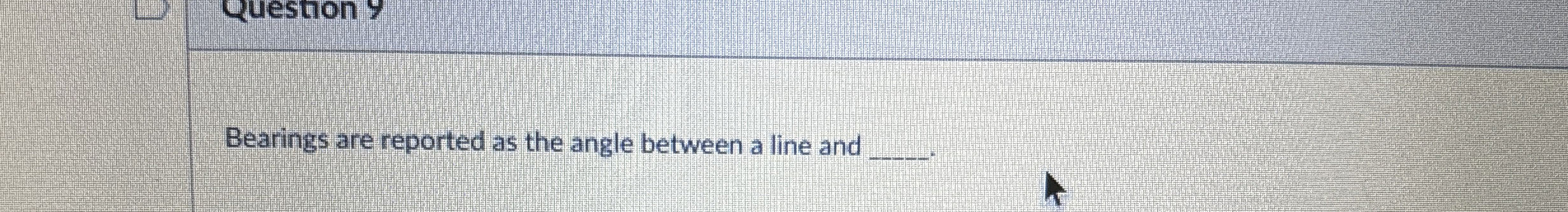 Bearings are reported as the angle between a line