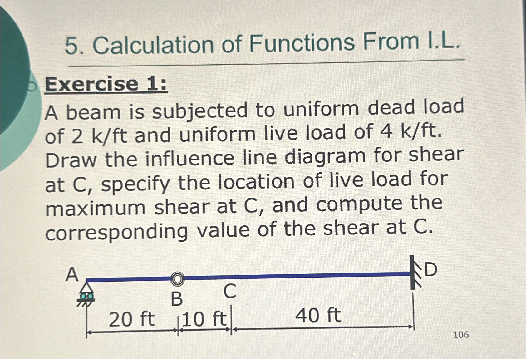 Calculation of Functions From I.L . Exercise 1 :