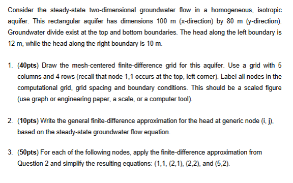 Consider the steady - state two - dimensional