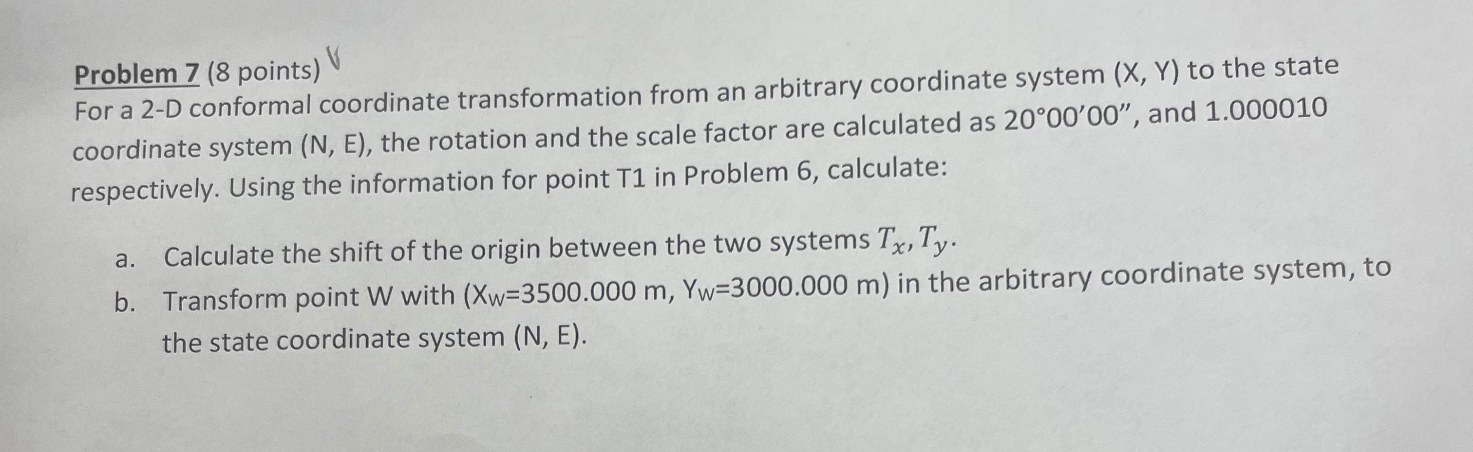 Problem 7 ( 8 points ) For a 2 - D conformal