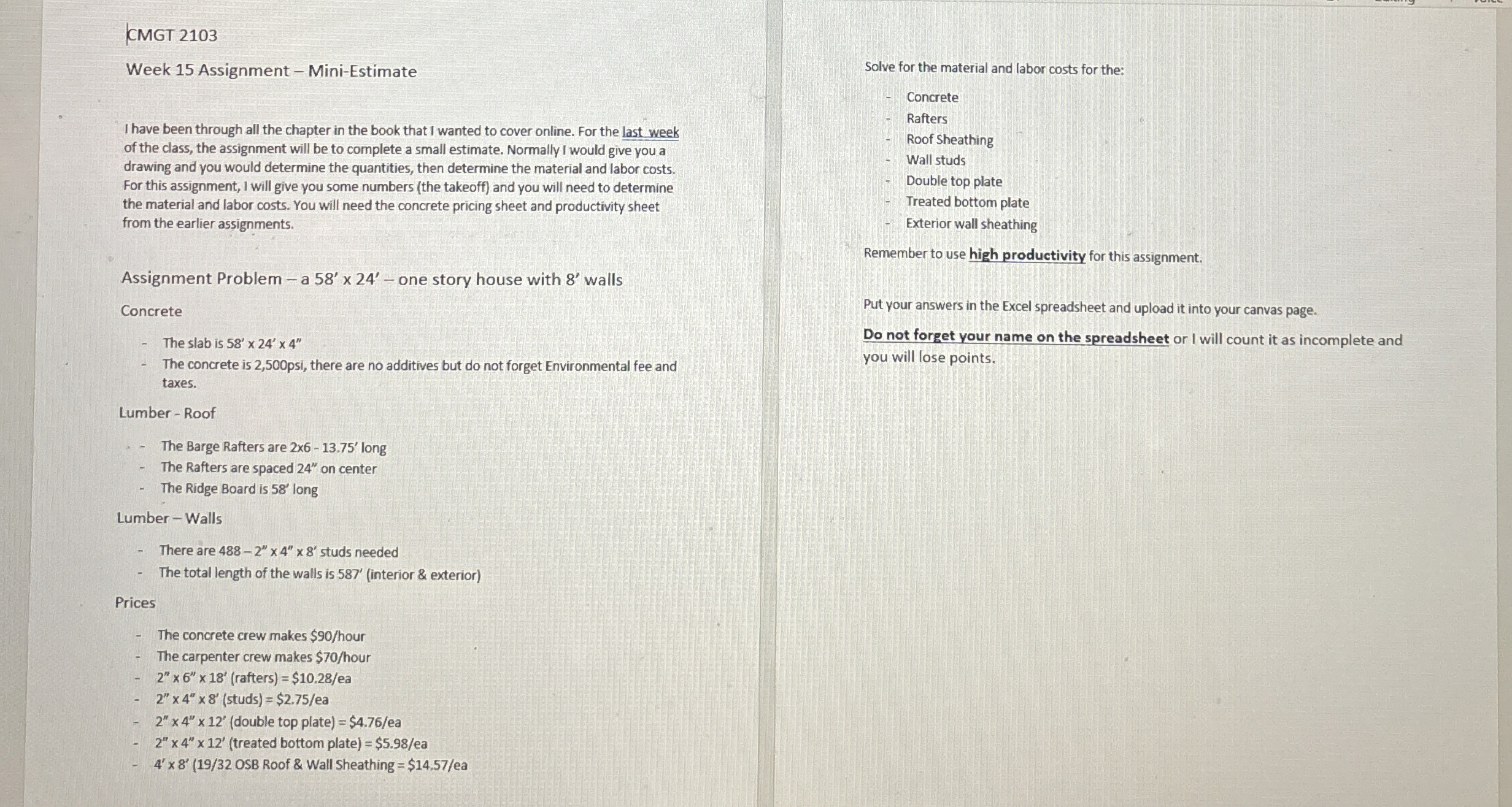 | CMGT 2 1 0 3 Week 1 5 Assignment - Mini -